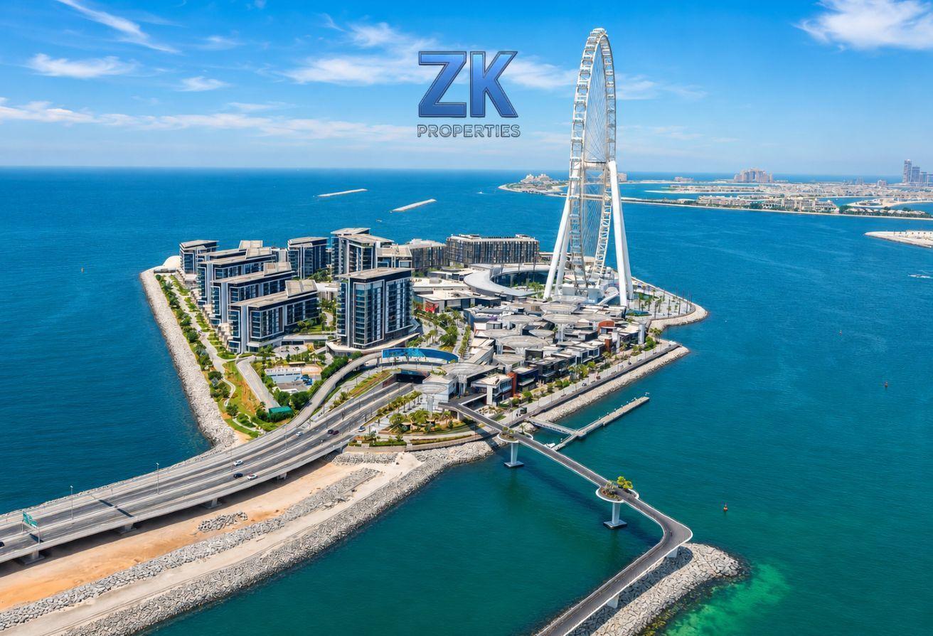 Ain Dubai and Bluewaters Island photographed from above