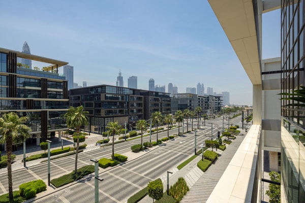 City Walk boulevard and residential buildings in Dubai